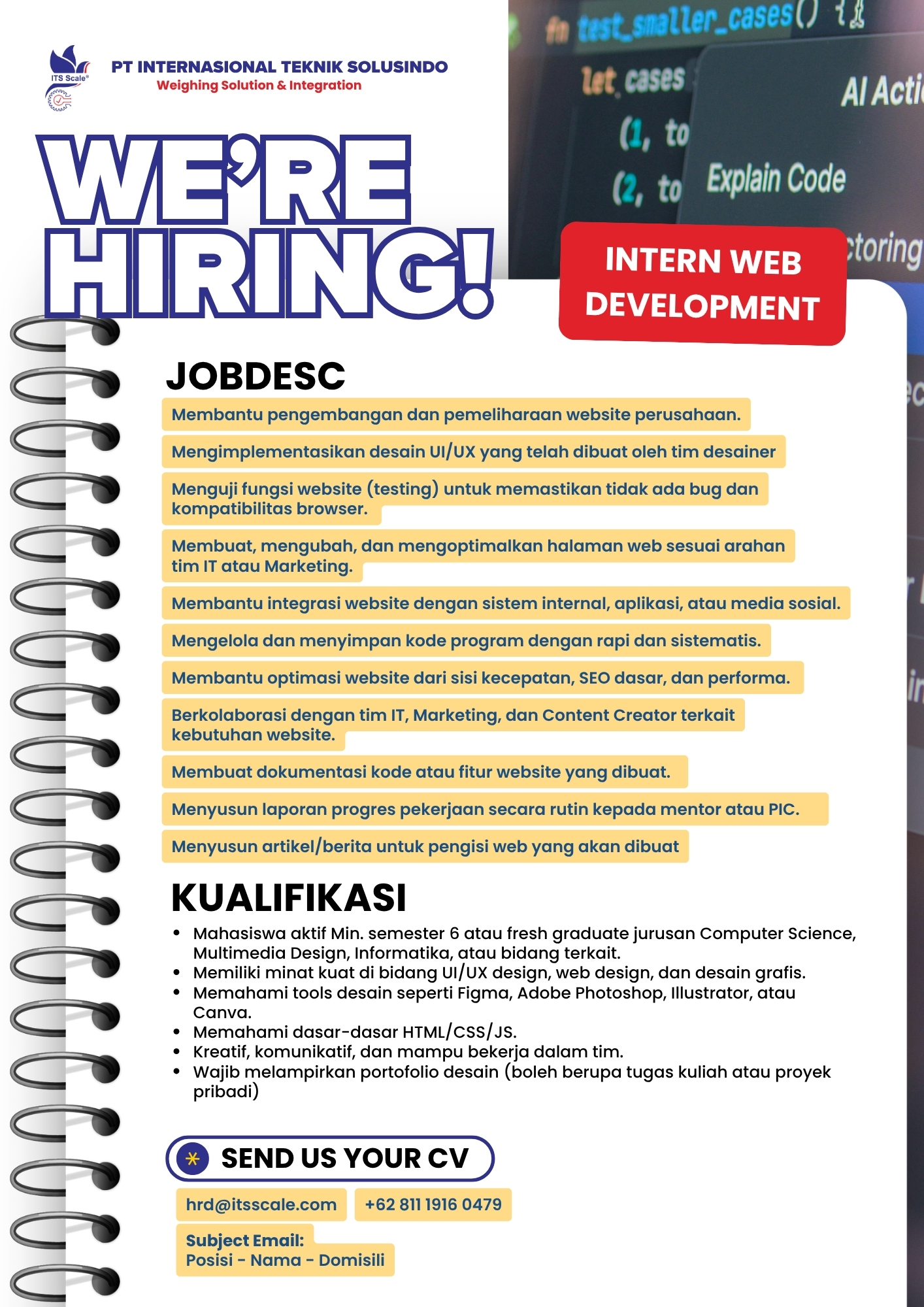 Poster Web Developer