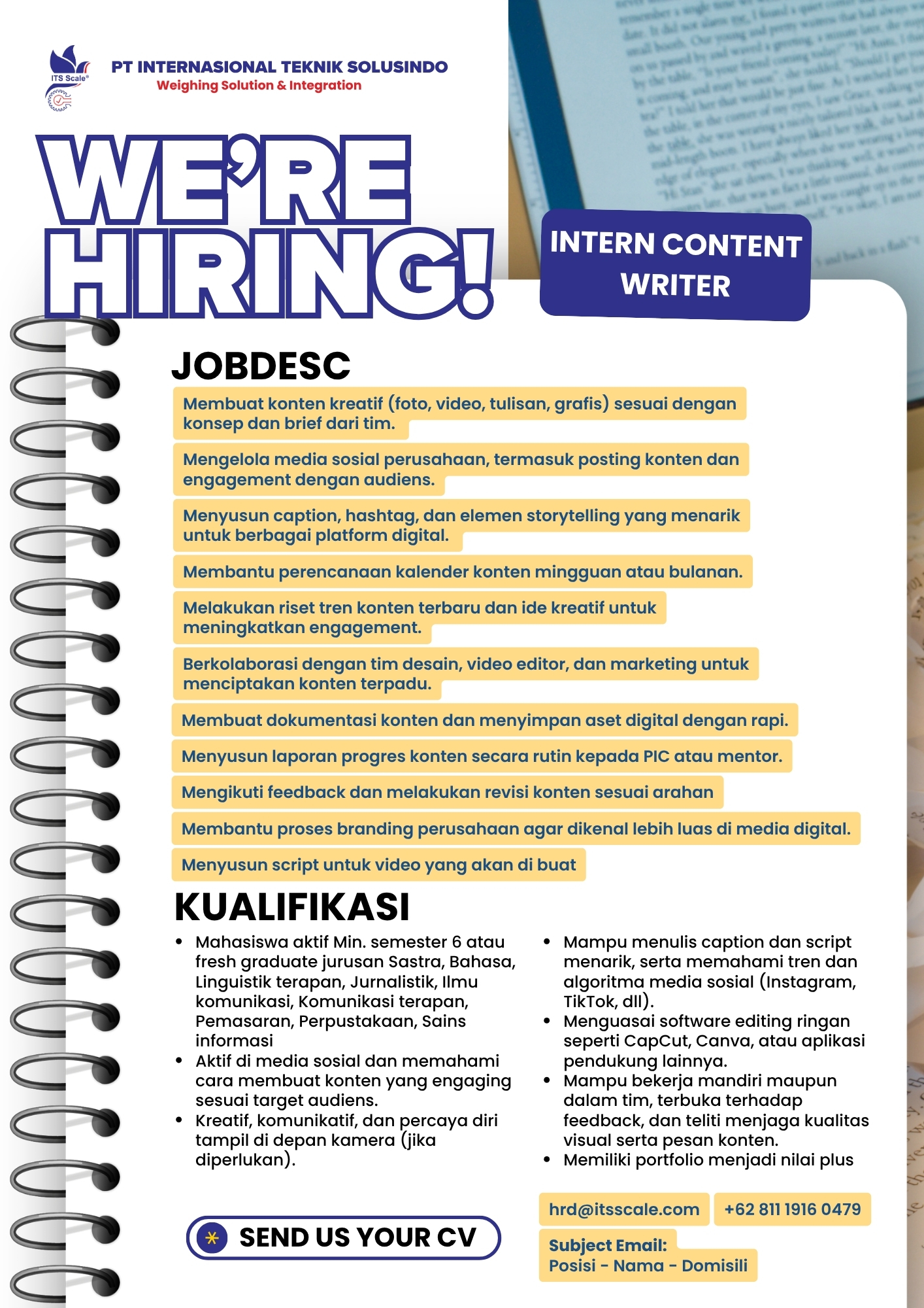 Poster Content Writer