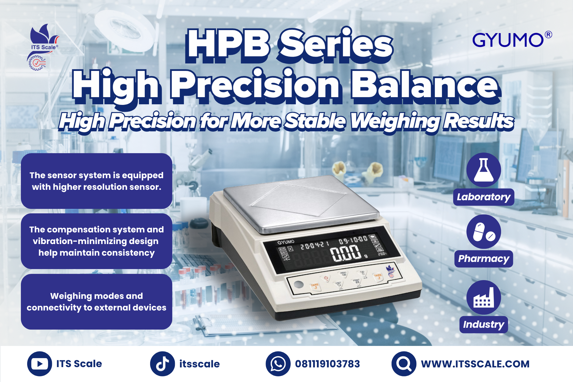 HPB Series High Precision Balance : High Precision for More Stable Weighing Results